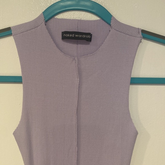 Naked Wardrobe Lilac Bodycon Dress - Picture 2 of 2